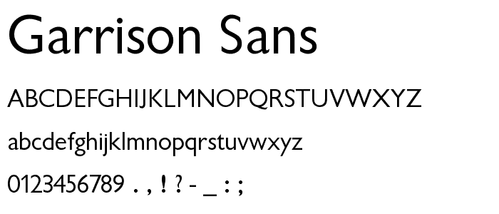 Garrison Sans font
